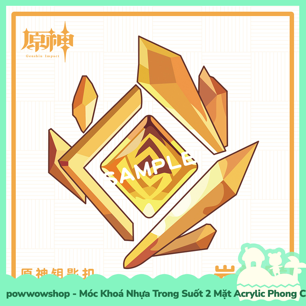 [Sẵn VN - Hỏa Tốc] Móc Khoá Nhựa Trong Suốt Acrylic 2 Mặt Phong Cách Symbol Items Game Genshin