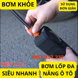 Bơm lốp ô tô đa năng cho o tô, mô tô,xe đạp, các loại bóng, siêu khỏe, Kích bình ô tô cứu hộ tiện lợi,Nanopk