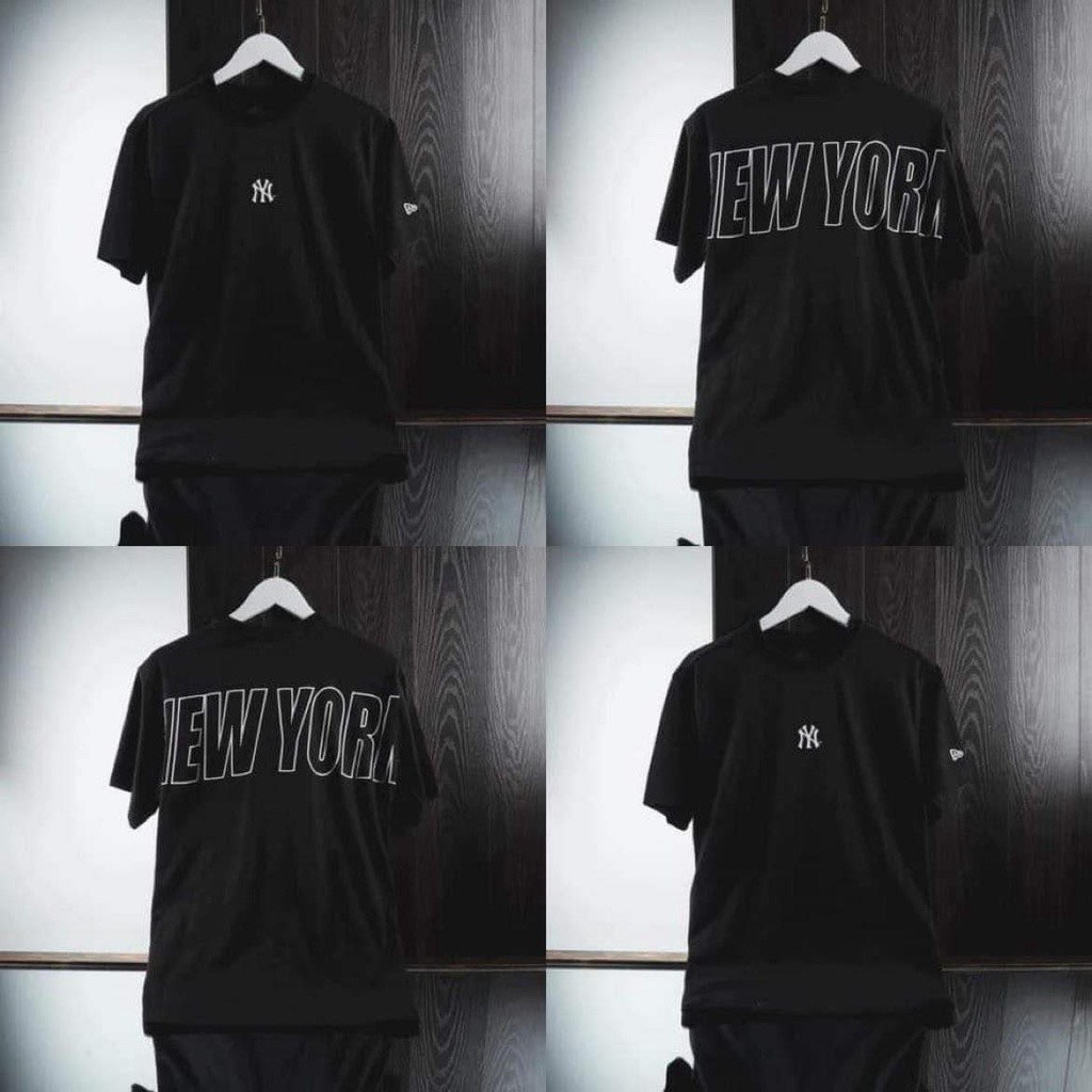 Áo thun nam nữ basic, áo thun MLB New York T07 chất cotton 100%  form rộng xịn xò Hight Bar Store