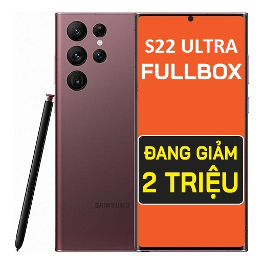 Điện thoại Samsung S22 Ultra 5G 2 sim 99% Fullbox 12Gb-128Gb Snapdragon 8 Gen 1 - Didongso1