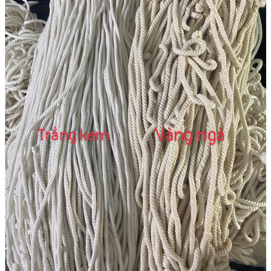 Dây thừng macrame, 1kg dây cotton, 100% cotton dây mềm, làm handmade, đan lưới, decor