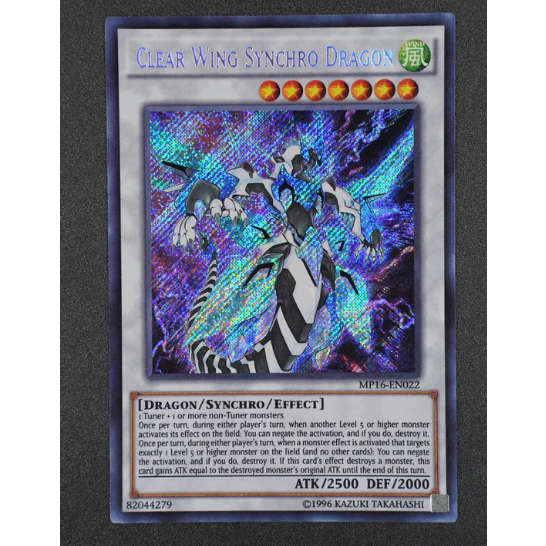 Thẻ bài Yu-Gi-Oh - Clear Wing Synchro Dragon - MP16-EN022 - Secret Rare - Tiếng Anh - HÀNG CHÍNH HÃNG