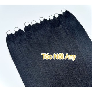 Tóc nối lông vũ đen 50cm, Tóc đẹp tự nhiên .