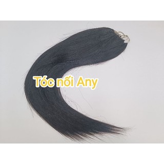 Tóc nối lông vũ đen 50cm, Tóc đẹp tự nhiên .