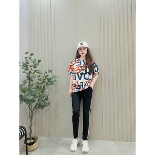 sét bộ thun quần dài cotton phối 3D