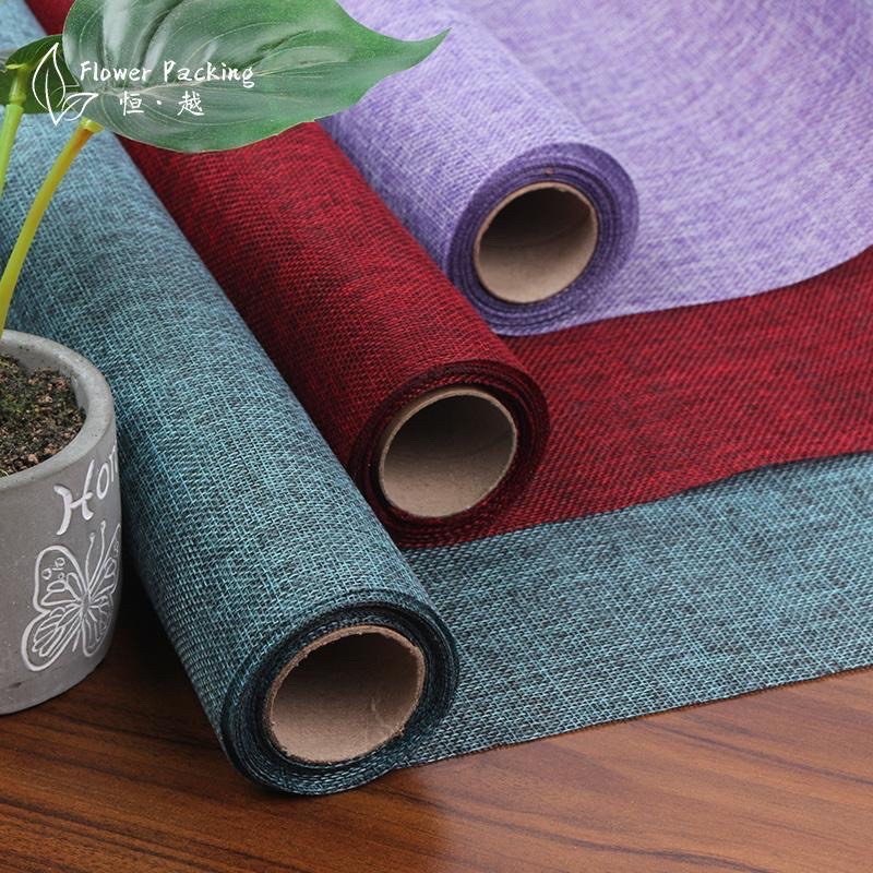 Cuộn Vải Bố Vải Thô Lưới Gói Hoa Bọc Quà Phong Cách Vintage - PK2008