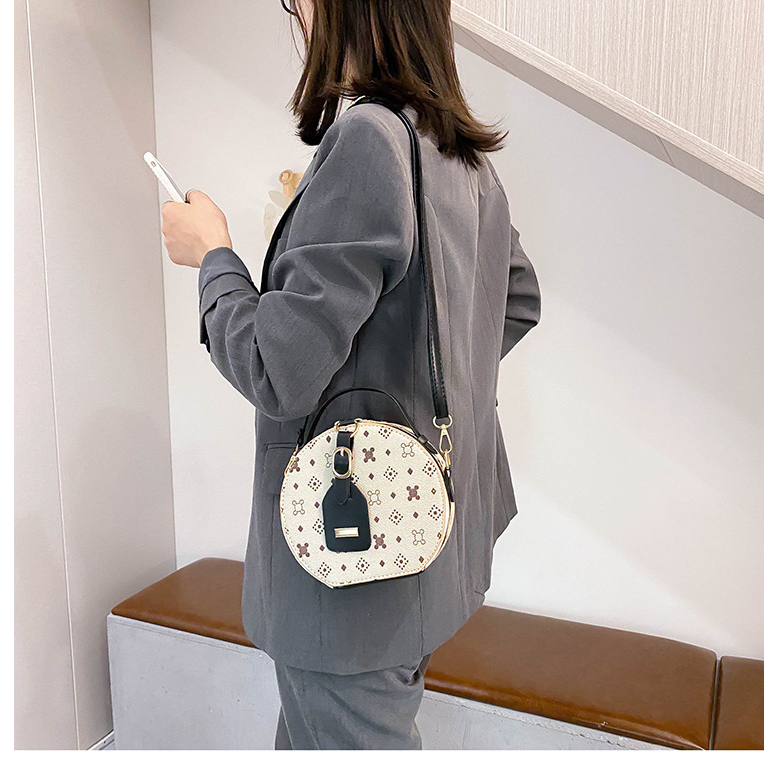 Túi xách nữ đeo vai, đeo chéo tròn họa tiết