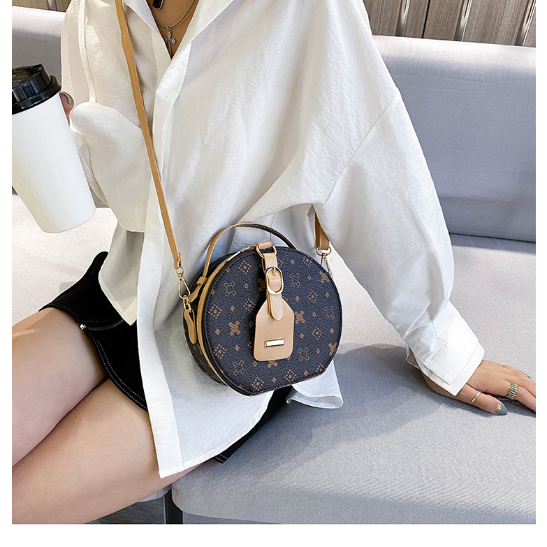 Túi xách nữ đeo vai, đeo chéo tròn họa tiết