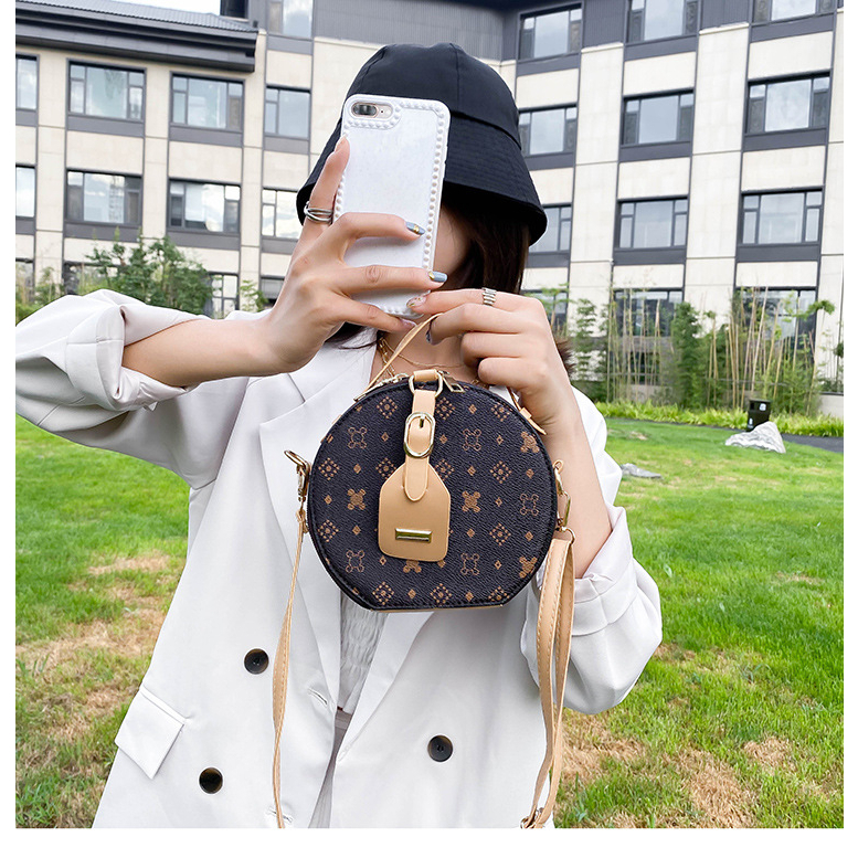 Túi xách nữ đeo vai, đeo chéo tròn họa tiết