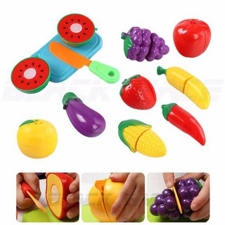 Đồ chơi cắt hoa quả - rau củ nhựa cho bé