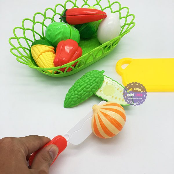 Đồ chơi cắt hoa quả - rau củ nhựa cho bé