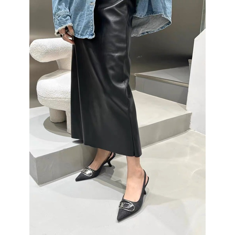 Giầy cao gót vải bò Die.sel