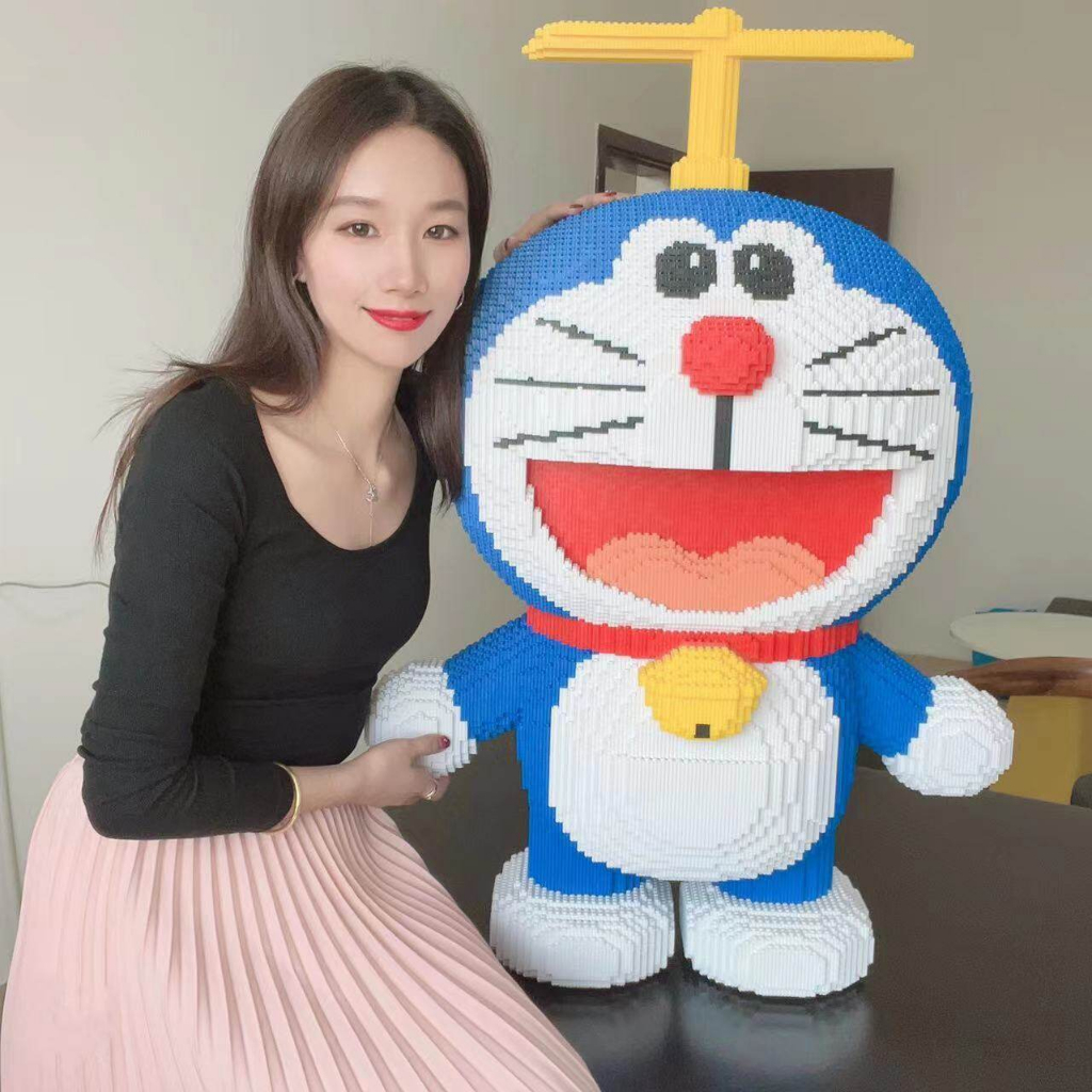Mô hình Doraemon  thần tài 65CM mô hình nhân vật truyện Doraemon đồ chơi xếp hình 3d