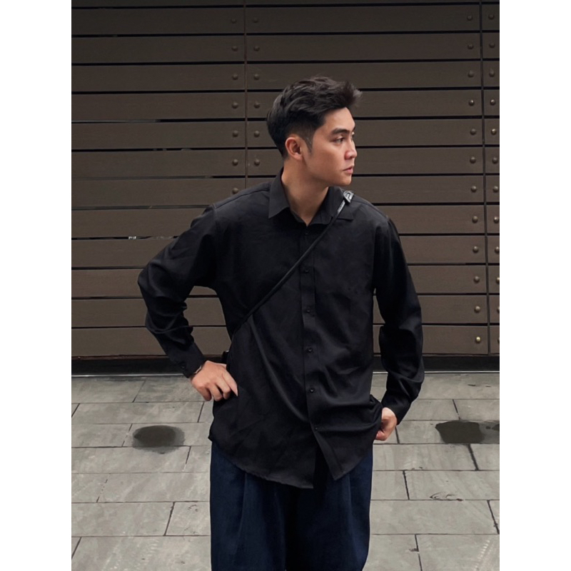 Áo sơ mi dài tay Robus dáng chuẩn chất cotton Hàn Basic shirt