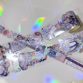 Băng dính washi tape pet thạch jelly chiết 35cm