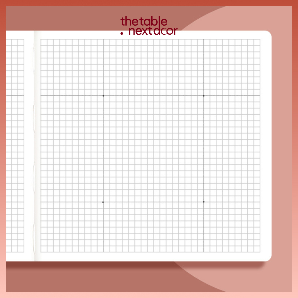 Sổ caro sổ tay ghi chép viết lưu bút học sinh 200 trang bìa caro xinh xắn the table nextdoor