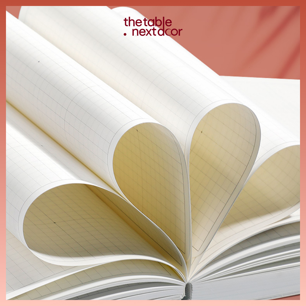 Sổ caro sổ tay ghi chép viết lưu bút học sinh 200 trang bìa caro xinh xắn the table nextdoor