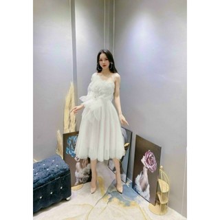 ĐẦM XÒE ĐÍNH HOA EO KẾT ĐÁ
