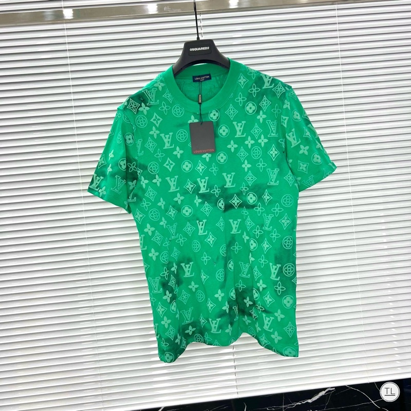 Áo Thun VL in Loang Logo chìm chất cotton mềm mịn dáng rộng Nam Nữ