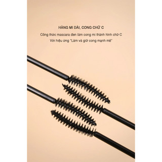 3CE - Chuốt mi Waterproof Long & Curl Mascara (Black)