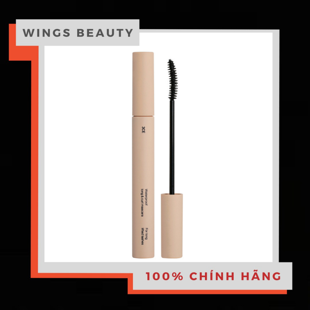 3CE - Chuốt mi Waterproof Long & Curl Mascara (Black)