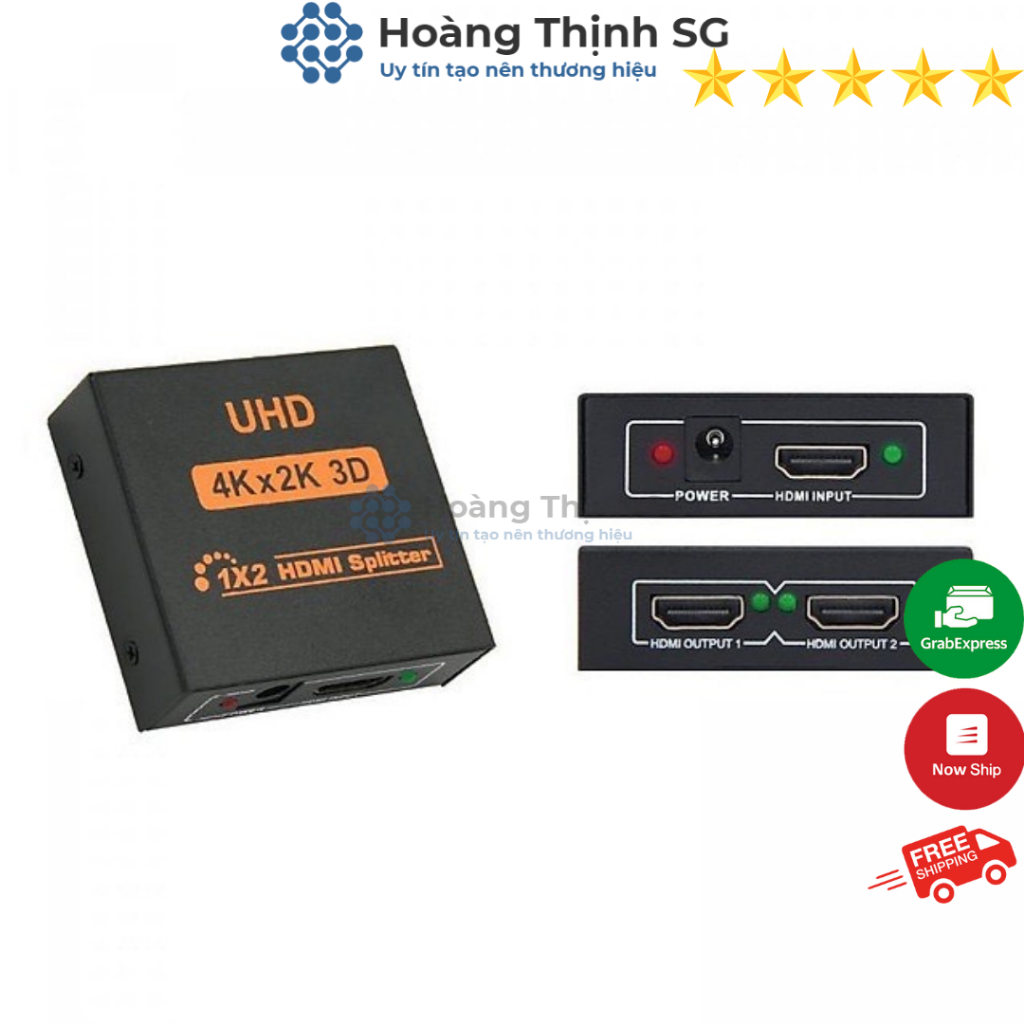Bộ chia HDMI 1 ra 2 - 4K, chia HDMI 1 ra 4 khuếch đại tín hiệu công suất 3D tách HDCP 1080P chất lượng cao