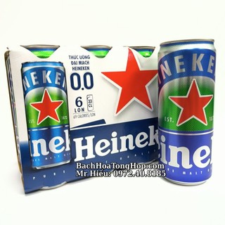 Lốc 6 lon Bia Heineken không cồn 330ml