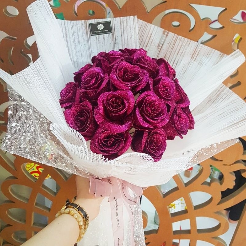 Đầu bông hoa nhũ kim tuyến, bông to hàng loại 1