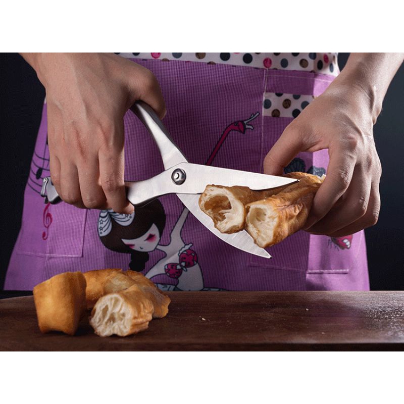 Kéo cắt gà bằng thép có móc gài khóa 24x4.5cm,,,