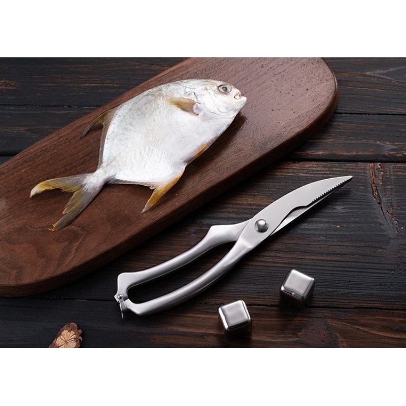 Kéo cắt gà bằng thép có móc gài khóa 24x4.5cm,,,