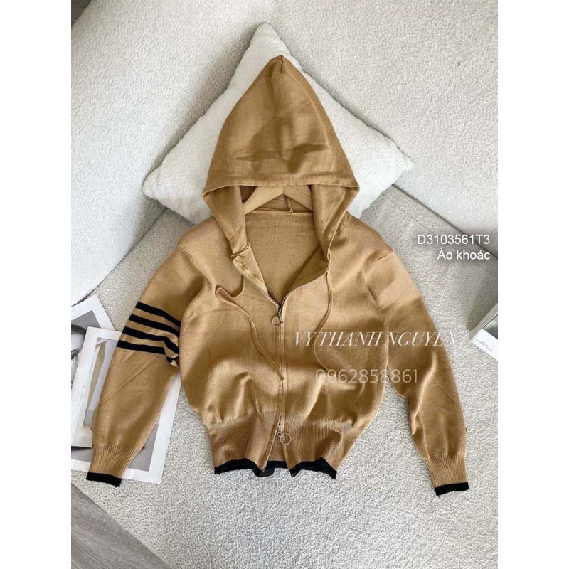 Áo khoác len hai khoá kéo siêu đẹp nhé!