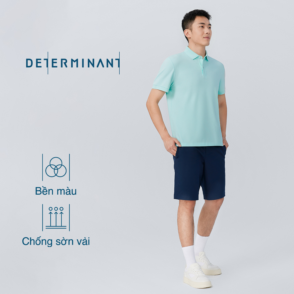 Áo thun nam Polo Pique thấm hút tối đa thương hiệu Determinant - màu Xanh Mint [P01]