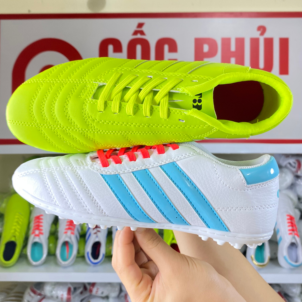 Ct3 Bản Mới, Giày bóng đá Ct3 Chính Hãng-Da nhăn,Đế nhựa dẻo có in Logo và size,Khâu Full đế- Cốc Phủi