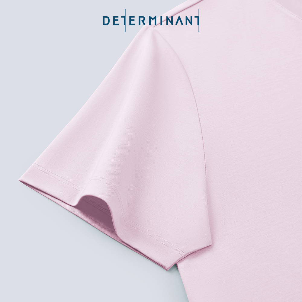 Áo thun nam Jersey Cotton khô thoáng thấm hút thương hiệu Determinant - màu Hồng nhạt [DETT01]