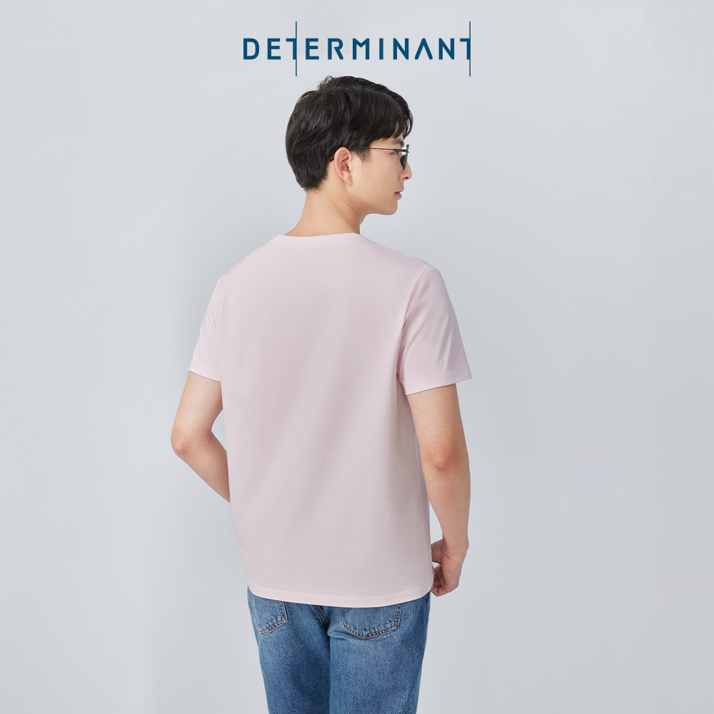 Áo thun nam Jersey Cotton khô thoáng thấm hút thương hiệu Determinant - màu Hồng nhạt [DETT01]