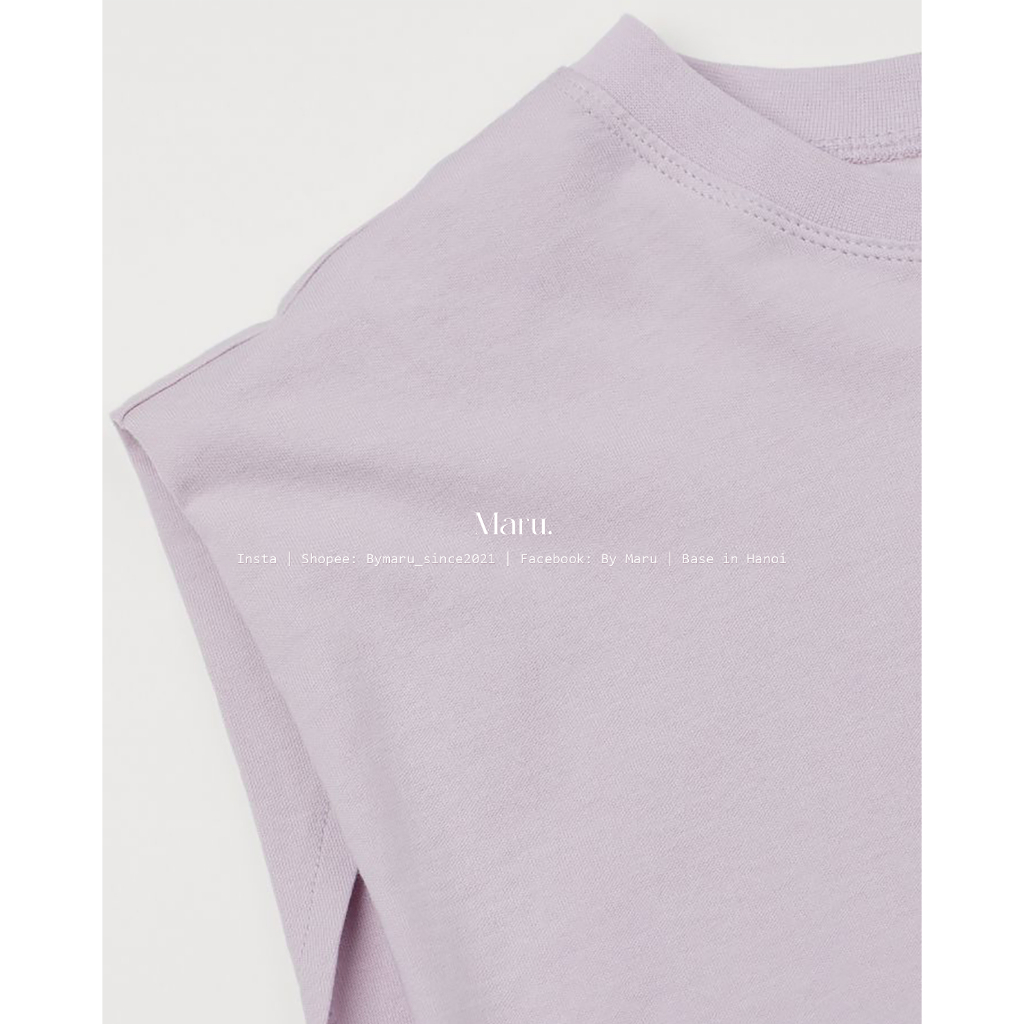 Áo phông cotton 100% By Maru Glamfetti | Tím Pastel