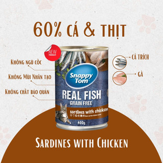 Pate SnappyTom lon 400g - Pate siêu cá