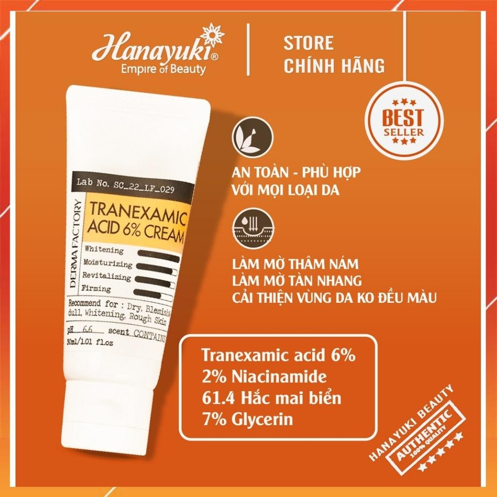 Kem nám DERMA FACTORY TRANEXAMIC ACID 6% CREAM 30ml
