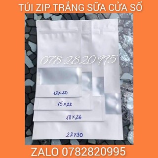 1kg túi zipper màu trắng cửa sổ - túi zipper đựng hạt