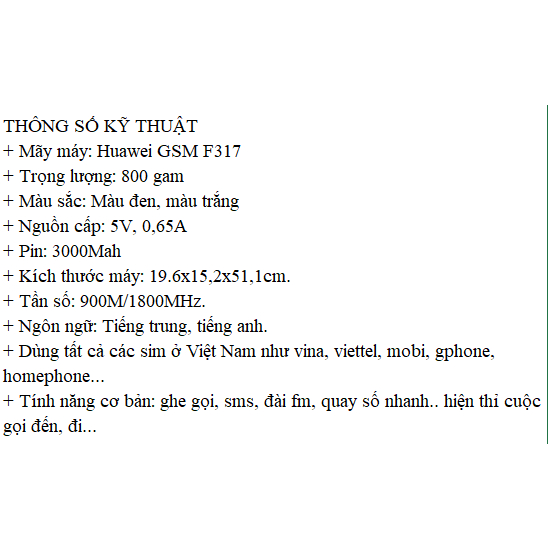 GSM F317 Điện thoại bàn lắp sim di động, gphone, homephone cho người già, văn phòng.