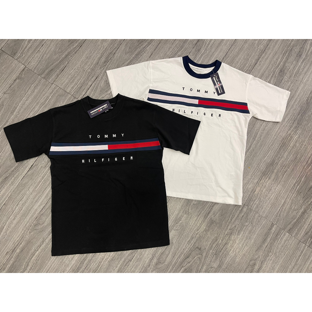 Áo thun mùa hè TOMMY thêu thời trang nam nữ hot trend áo phông nam nữ Tommy Hilfiger Big Logo T-Shirt thêu
