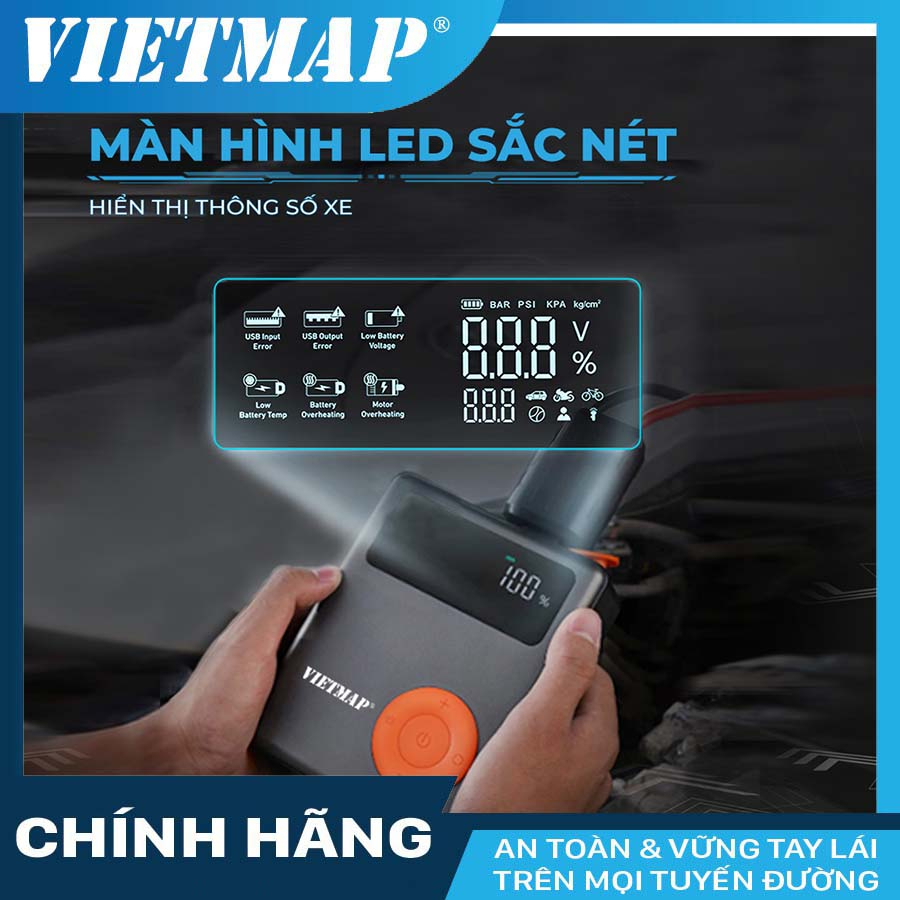 Bơm Lốp đa năng VIETMAP MF139 - Bảo hành chính hãng 12 tháng