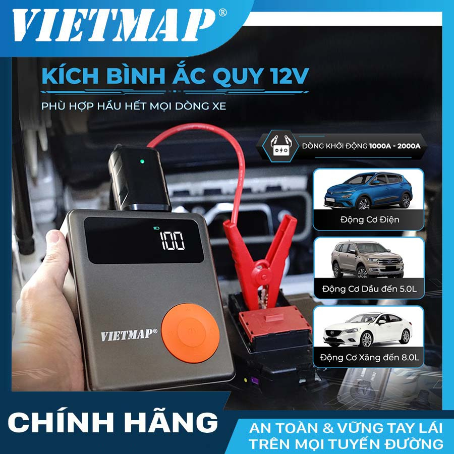 Bơm Lốp đa năng VIETMAP MF139 - Bảo hành chính hãng 12 tháng
