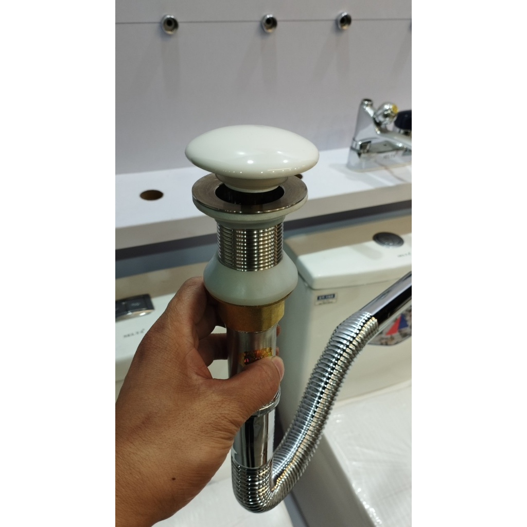 Xi phông chậu rửa mặt, bộ xả lavabo chậu bàn đá nút nhấn cao cấp