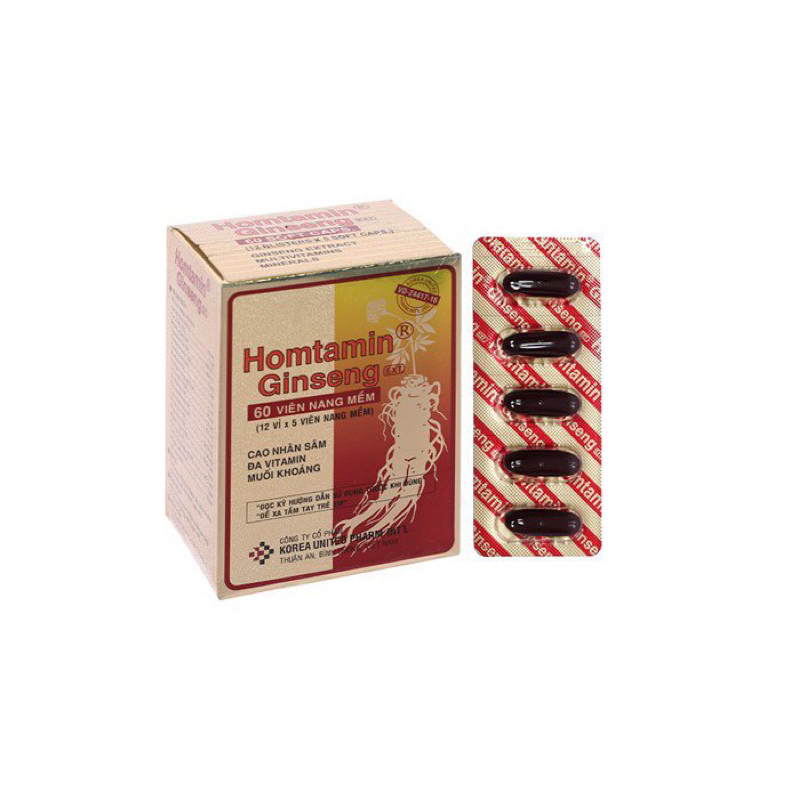 ✅ Homtamin Ginseng - Bổ sung vitamin, nhân sâm giảm mệt mỏi, suy nhược cơ thể