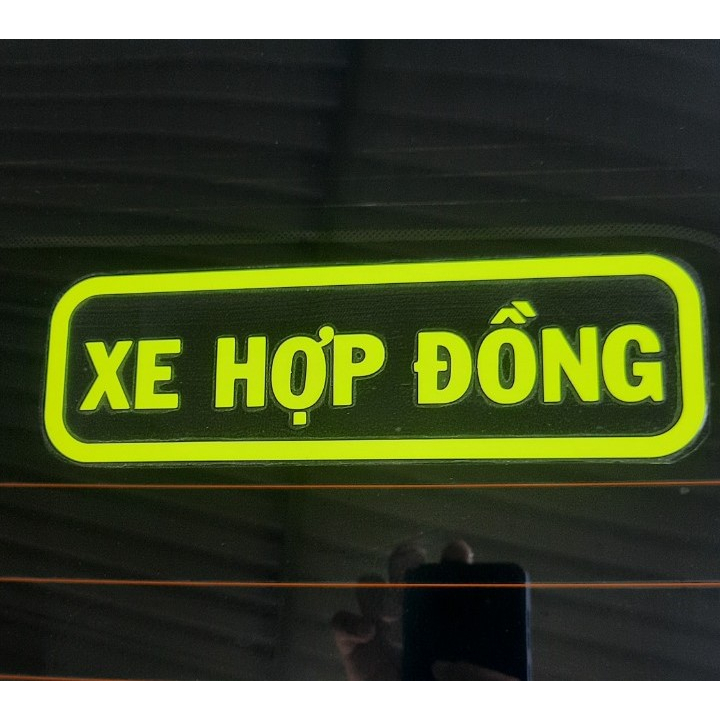 Tem phù hiệu xe hợp đồng, xe taxi decal dạ quang