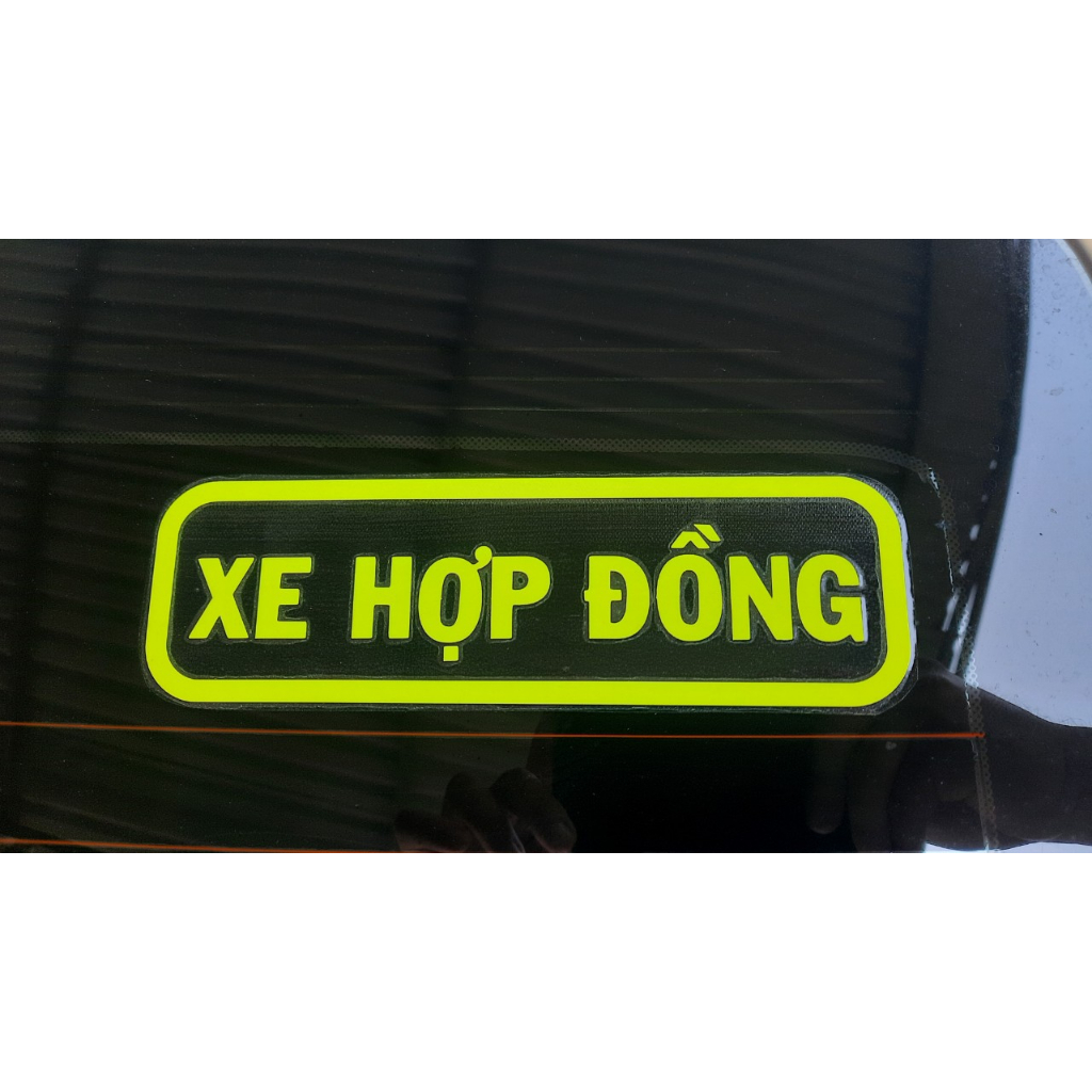 Tem phù hiệu xe hợp đồng, xe taxi decal dạ quang