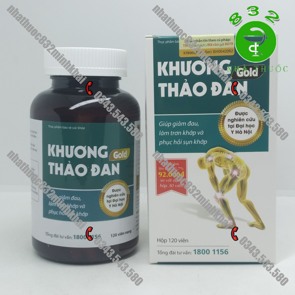 KHƯƠNG THẢO ĐAN Gold lọ 120 viên