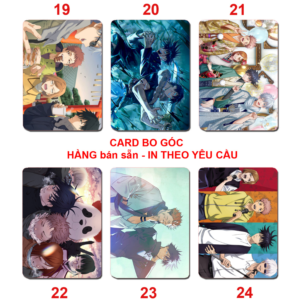 Card bo góc anime Jujutsu Kairen - chú thuật hồi chiến