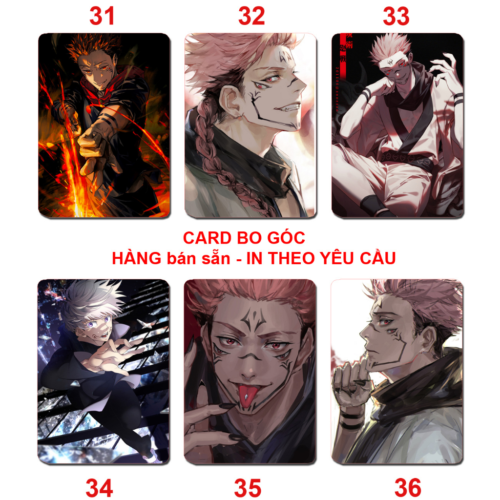 Card bo góc anime Jujutsu Kairen - chú thuật hồi chiến
